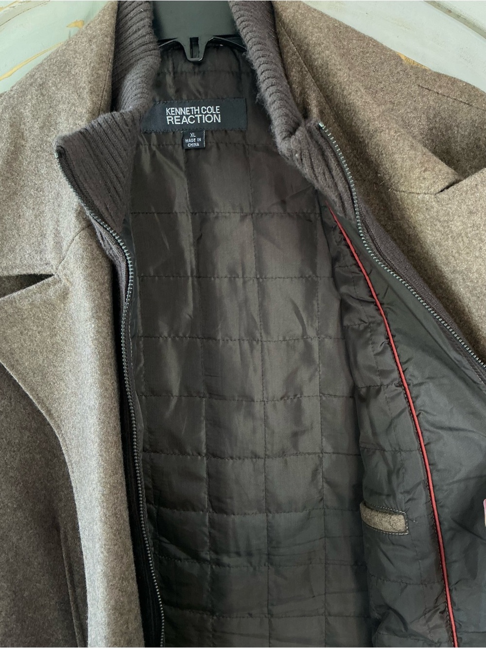 Kenneth Cole Reaction | Double-Breasted Wool Blend Peacoat European Military XL - Picture 7 of 11